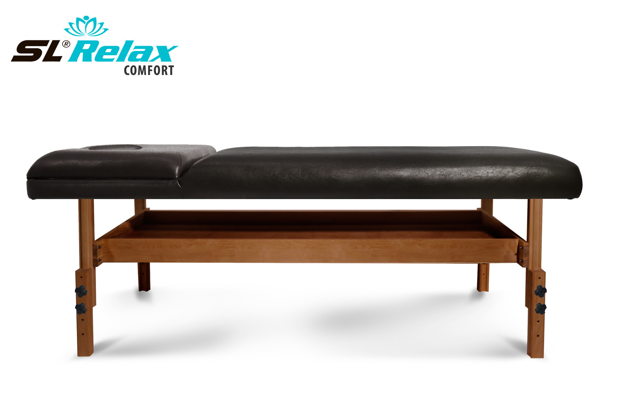 Массажный стол Relax Comfort черная кожа