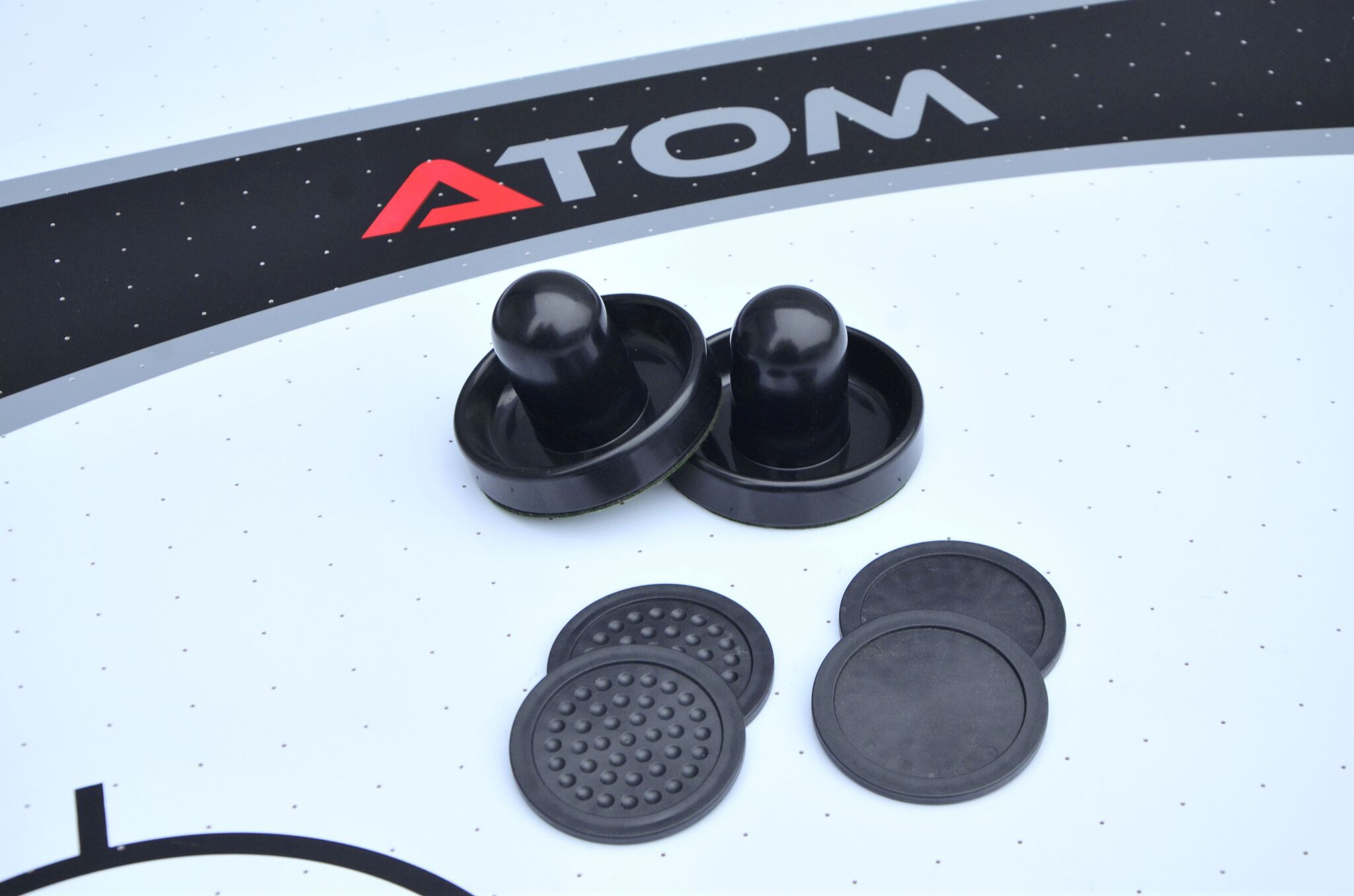 Аэрохоккей «ATOM» 7 ф (213,4 х 122 х 81,3 см, черный)